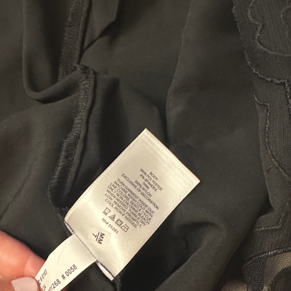 Express Black Lace Trim Tank Top XL - Picture 4 of 5